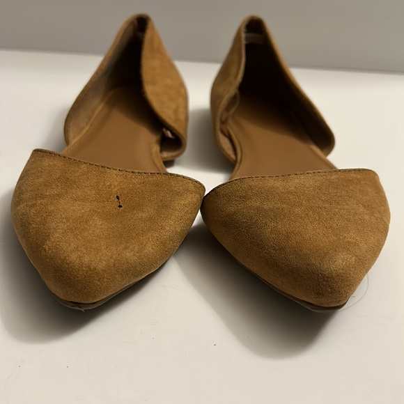 Tan Charlotte Russe Faux Suede Pointed Toe Flats Women Size 7 - Picture 4 of 14